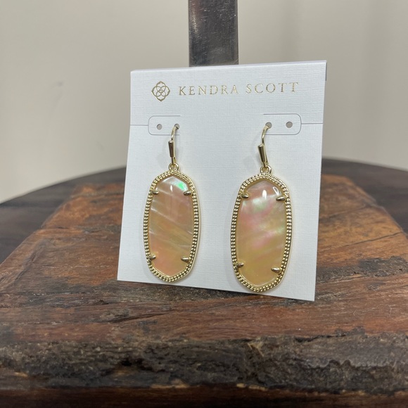 NWT Elle Gold Drop Earrings in Golden Abalone! - Picture 3 of 4